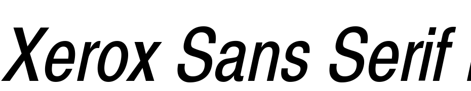 Xerox Sans Serif Narrow Oblique Font Download Free